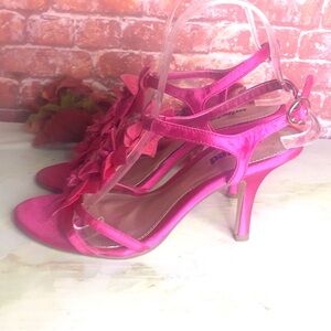 Vintage Y2K Unlisted Fuchsia Floral Strappy Heels